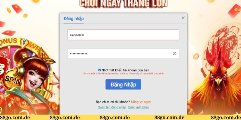 Đăng nhập 88GO – Thao tác đơn giản nhưng hiệu quả rất cao! 2 Các bước đăng nhập